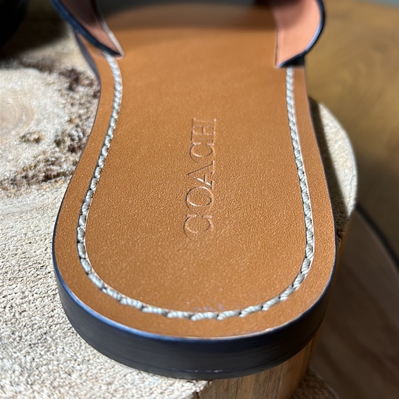 COACH Tea Rose with Rivets Slides - Picture 8 of 13